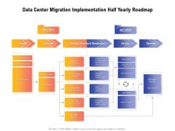 Data center migration implementation half yearly roadmap