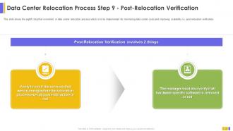 Data Center Relocation For IT Systems Evaluation And To Create Network Resiliency Complete Deck
