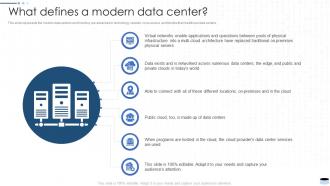 Data Center Types It What Defines A Modern Data Center Ppt Show Graphics Example