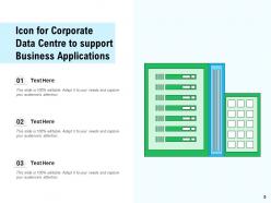 Data centre icon employee connected server business applications