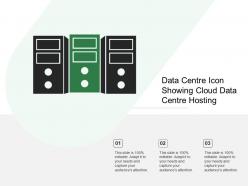 Data centre icon showing cloud data centre hosting