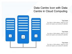 Data centre icon with data centre in cloud computing