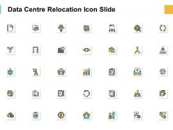 Data centre relocation icon slide storage ppt powerpoint presentation outline