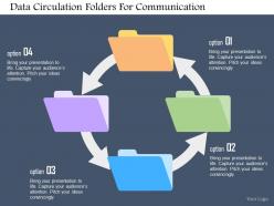 Data circulation folders for communication flat powerpoint design
