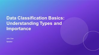 Data Classification Basics Understanding Types And Importance PPT Guidelines AT