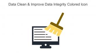 Data Clean And Improve Data Integrity Colored Icon In Powerpoint Pptx Png And Editable Eps Format