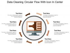Data cleaning circular flow with icon in center