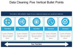 Data cleaning five vertical bullet points
