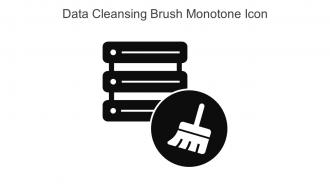 Data Cleansing Brush Monotone Icon In Powerpoint Pptx Png And Editable Eps Format