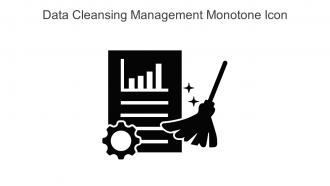 Data Cleansing Management Monotone Icon In Powerpoint Pptx Png And Editable Eps Format