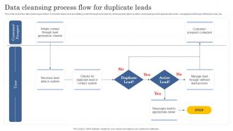 Data Cleansing Process Flow For Duplicate Leads Improving Client Lead Management