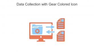 Data Collection With Gear Colored Icon In Powerpoint Pptx Png And Editable Eps Format