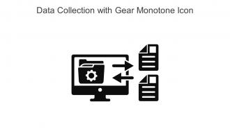 Data Collection With Gear Monotone Icon In Powerpoint Pptx Png And Editable Eps Format