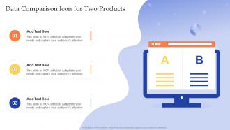 Data Comparison Icon For Two Products