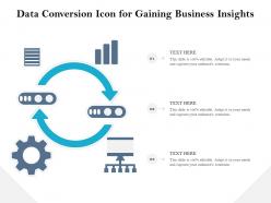 Data conversion icon for gaining business insights