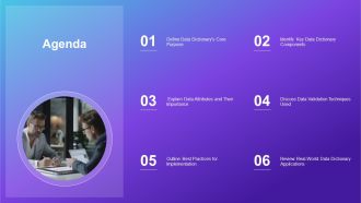 Data Dictionary Components Definitions Attributes And Validation PPT Example AT Colorful Good