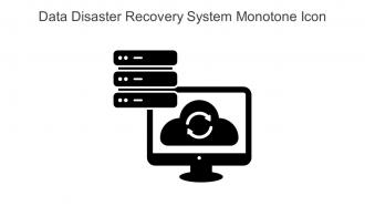 Data Disaster Recovery System Monotone Icon In Powerpoint Pptx Png And Editable Eps Format