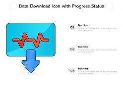 Data download icon with progress status