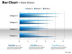 Data driven 3d bar chart for business trends powerpoint slides