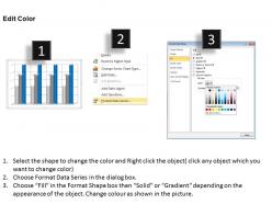 Data driven 3d business data on regular intervals powerpoint slides