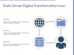 Data driven digital transformation icon
