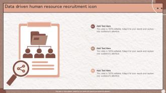 Data driven human resource recruitment icon
