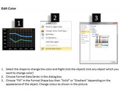 Data driven line chart for market survey powerpoint slides