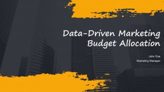 Data Driven Marketing Budget Allocation PPT Guidelines AT
