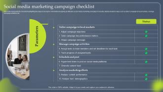 Data Driven Marketing Social Media Marketing Campaign Checklist MKT SS V