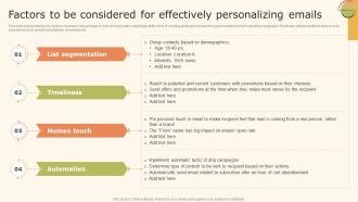Data Driven Marketing Strategic Factors To Be Considered For Effectively Personalizing Ppt Summary MKT SS V