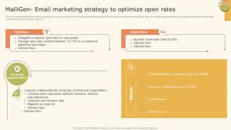 Data Driven Marketing Strategic Mailigen Email Marketing Strategy To Optimize Ppt Slides MKT SS V