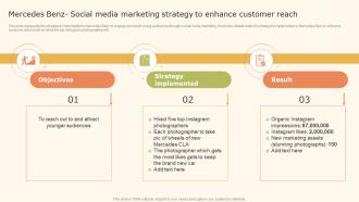 Data Driven Marketing Strategic Mercedes Benz Social Media Marketing Strategy Ppt Portfolio MKT SS V