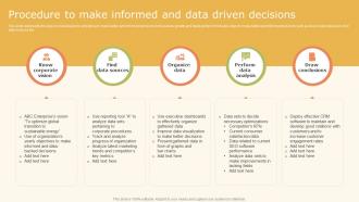 Data Driven Marketing Strategic Procedure To Make Informed Ppt Show MKT SS V