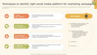 Data Driven Marketing Strategic Techniques To Identify Right Social Media Ppt Pictures MKT SS V