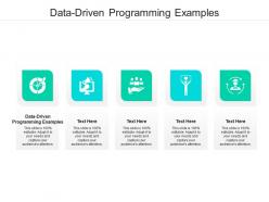 Data driven programming examples ppt powerpoint presentation visual aids outline cpb