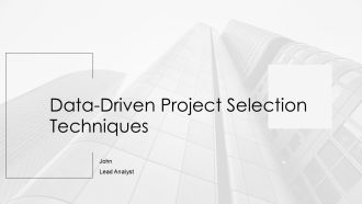 Data Driven Project Selection Techniques PPT Template AT