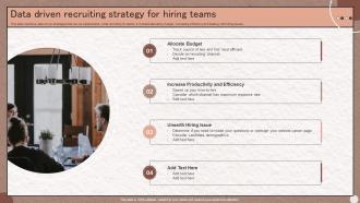 Data driven recruiting strategy for hiring teams