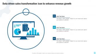 Data Driven Sales Transformation Icon To Enhance Revenue Growth