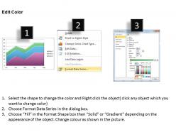 Data driven stacked area chart powerpoint slides