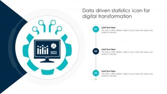 Data Driven Statistics Icon For Digital Transformation