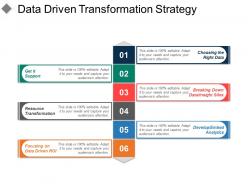 Data driven transformation strategy ppt presentation