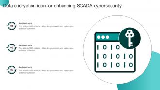 Data Encryption Icon For Enhancing SCADA Cybersecurity