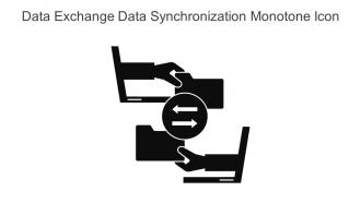 Data Exchange Data Synchronization Monotone Icon In Powerpoint Pptx Png And Editable Eps Format