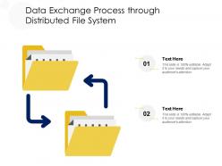 Data exchange process through distributed file system