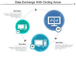 Data exchange with circling arrow