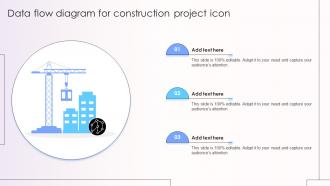 Data Flow Diagram For Construction Project Icon