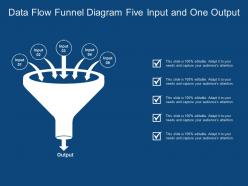 Data flow funnel diagram five input and one output