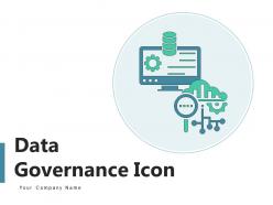 Data Governance Icon Business Operations Management Adjustment Gear