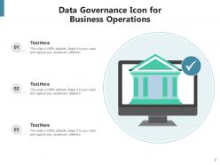 Data governance icon business operations management adjustment gear