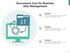 Data governance icon business operations management adjustment gear
